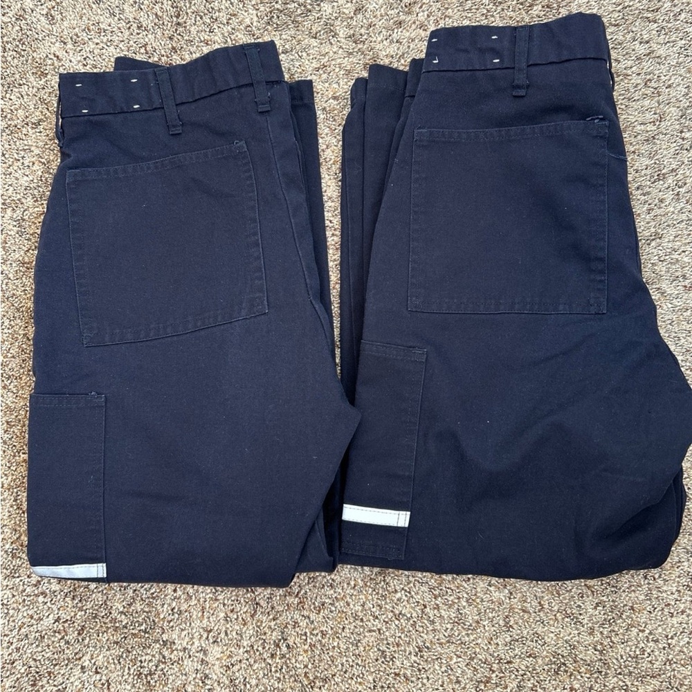 FedEx Stan Herman VF Imagewear Pants Mens 32x28 Blue Reflective Uniform Workwear
